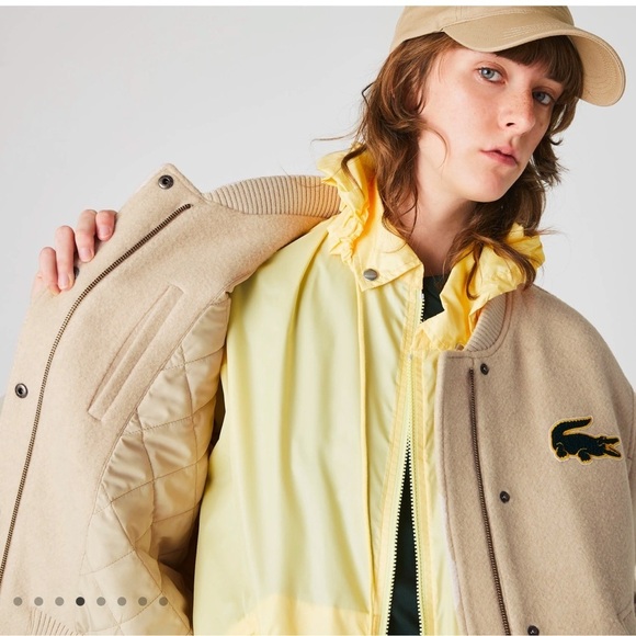Women's Lacoste Oversized Wool Teddy Jacket XS - Picture 1 of 12